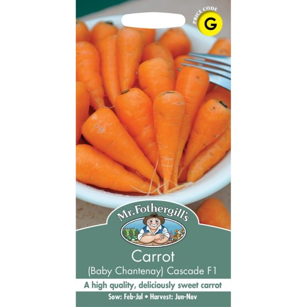 Carrot (Baby Chantenay) Cascade F1 Seeds